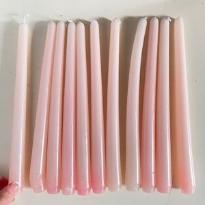 Set of Soft Pink Taper Candles 11
